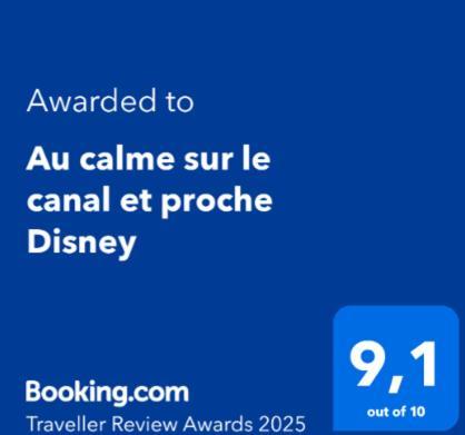 Au Calme Sur Le Canal Et Proche Disney Vaires-sur-Marne Exteriér fotografie